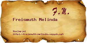 Freismuth Melinda névjegykártya