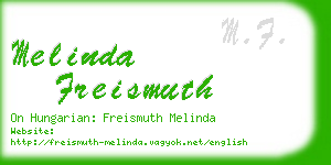 melinda freismuth business card